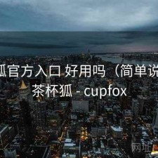 茶杯狐官方入口 好用吗（简单说明），茶杯狐 - cupfox
