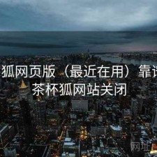 茶杯狐网页版（最近在用）靠谱不，茶杯狐网站关闭