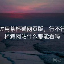 对比过用茶杯狐网页版，行不行，茶杯狐网站什么都能看吗