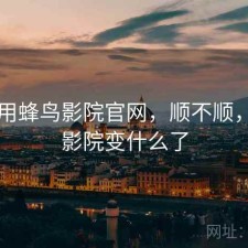 刚用用蜂鸟影院官网，顺不顺，蜂鸟影院变什么了