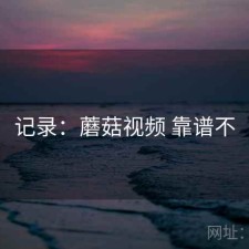 记录：蘑菇视频 靠谱不