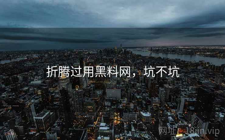 折腾过用黑料网,坑不坑 第2张 折腾过用黑料网,坑不坑 第2张