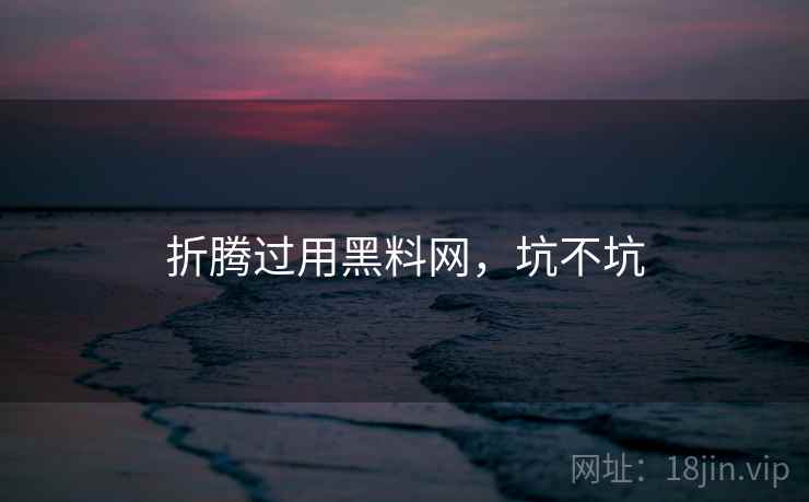 折腾过用黑料网,坑不坑 第1张 折腾过用黑料网,坑不坑 第1张